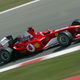 A photo of Michael Schumacher in his 2003 Ferrari f1 car.